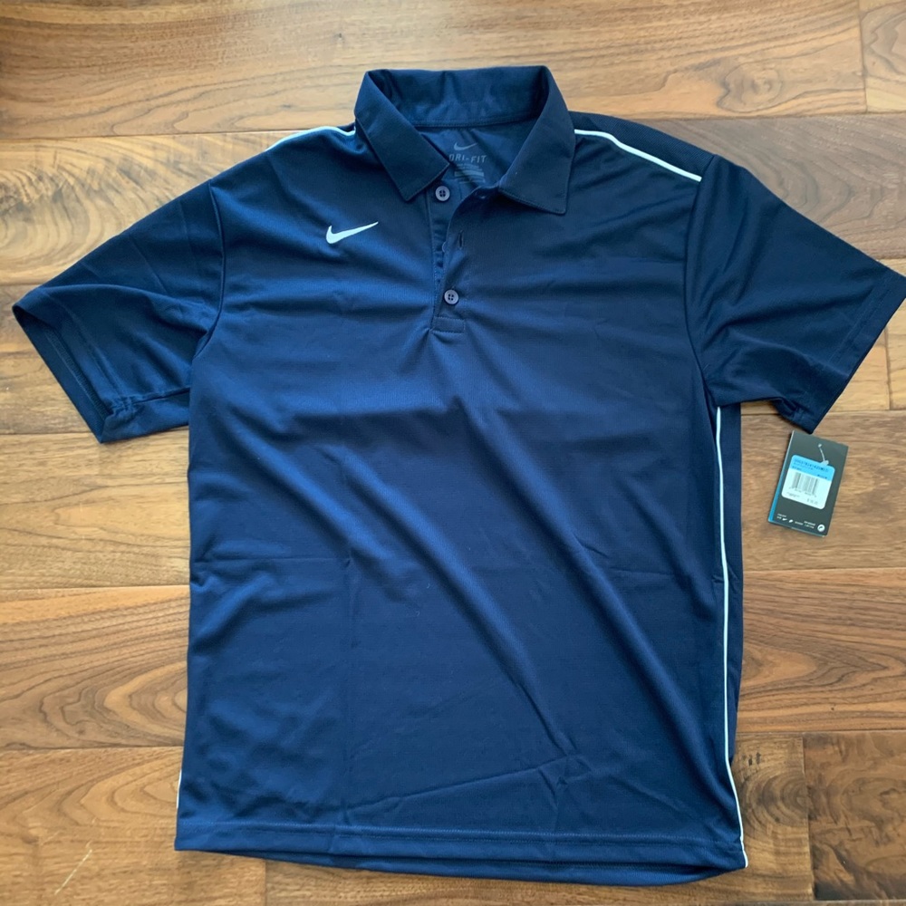 Blue nike golf shirt size medium
